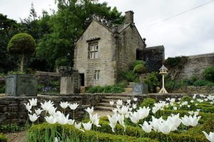 Spring wedding at Holdsworth House hotel in West Yorkshire gazebo and garden