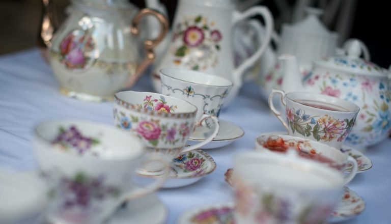 Teacups and afternoon tea wedding at Holdsworth House