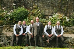 Groomsmen gardens Holdsworth House Tim Dunk Photography
