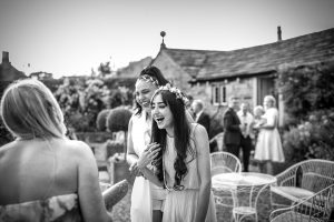Tim Dunk Photography Bridesmaids in the garden of Holdsworth House