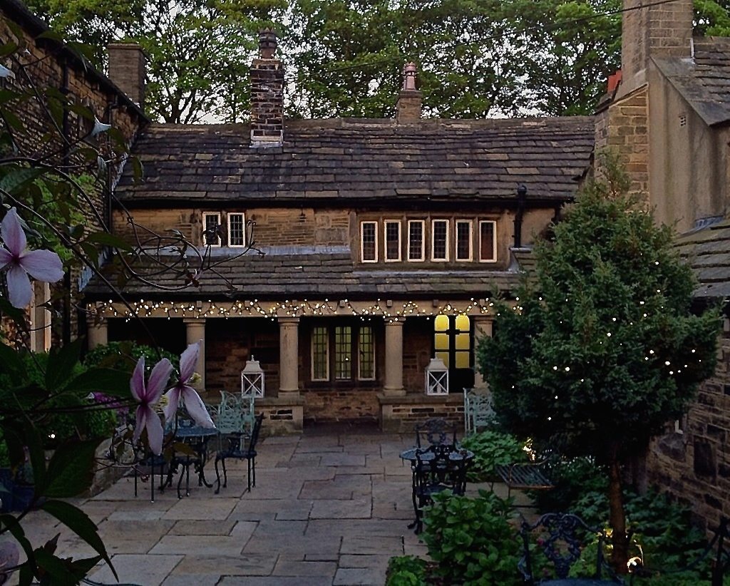 Colonnade Courtyard at Holdsworth House hotel Yorkshire