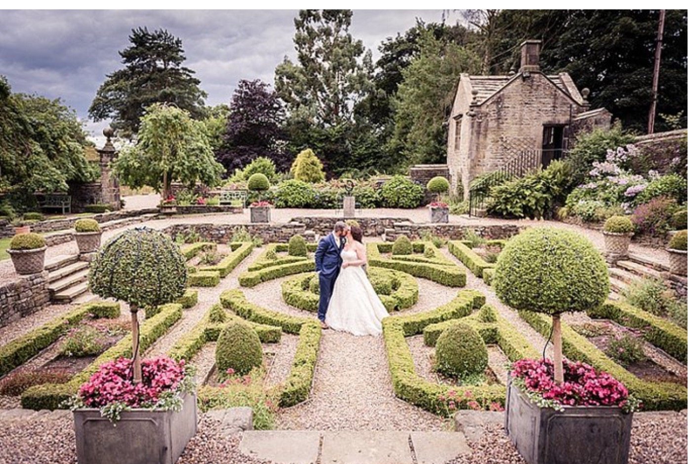 Richard Perry Photography Summer wedding gardens at Holdsworth House