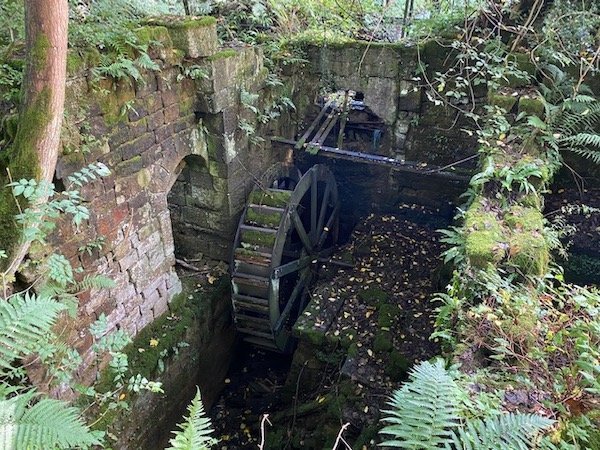 water wheel on a dog friendly walk cragg vale calderdale