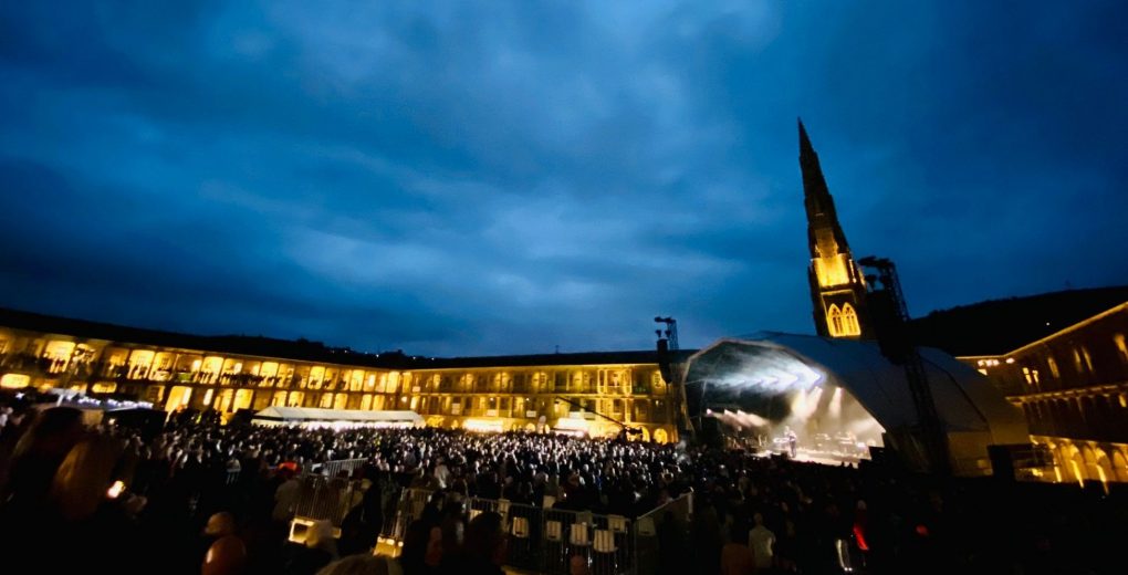 The Piece Hall in Halifax evening concert visitor attraction