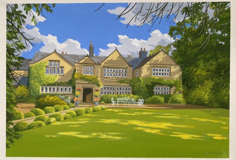 Jeremy Ford. “Happy Holidays, Holdsworth House Hotel”. Category: +18. Medium: Gouache