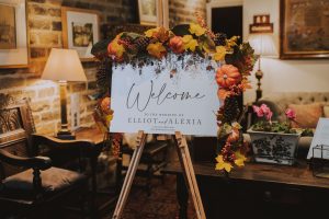 Holdsworth House wedding venue reception pumpkin theme
