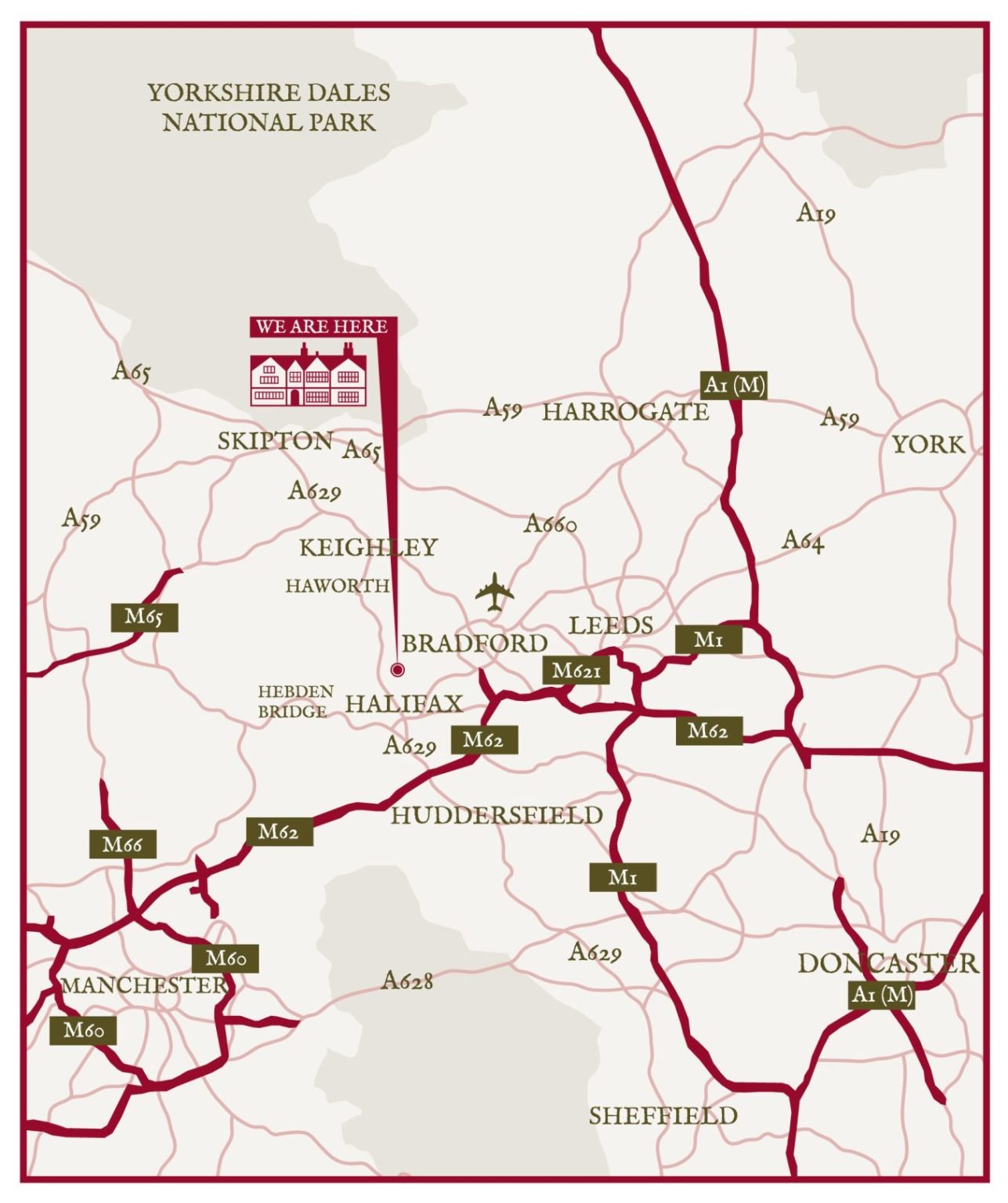 close to leeds and bradford