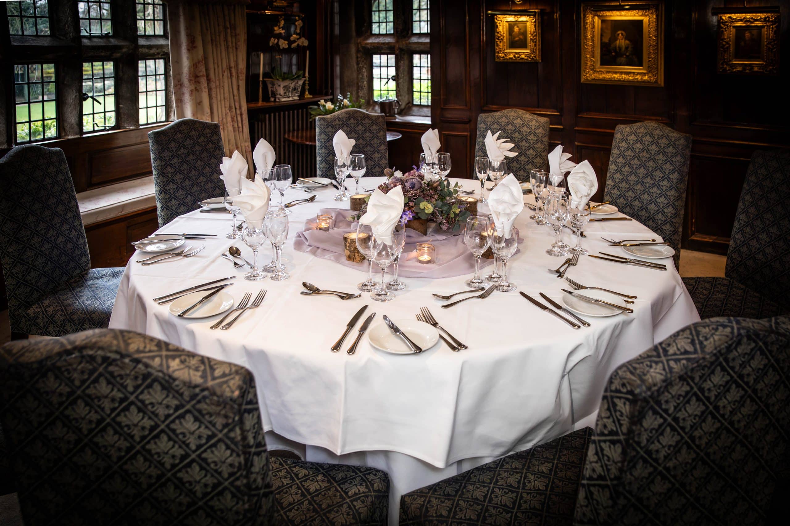 Tables for afternoon tea for groups at Holdsworth House