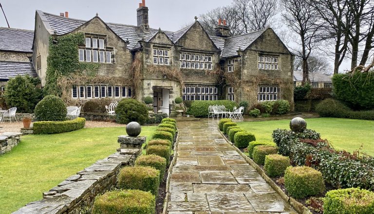 Holdsworth House Hotel wedding venue in the rain