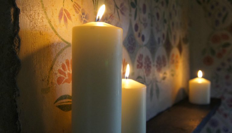 Holdsworth House Hotel wedding venue candles