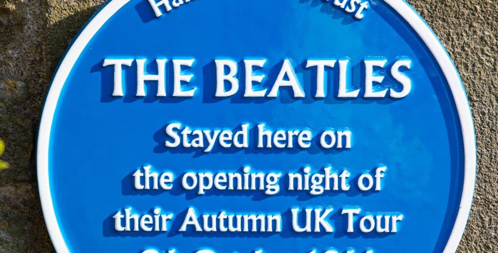 The Beatles official commemorative blue plaque