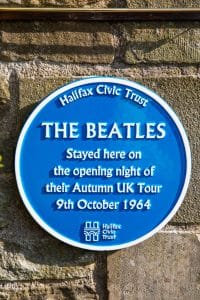 The Beatles official commemorative blue plaque