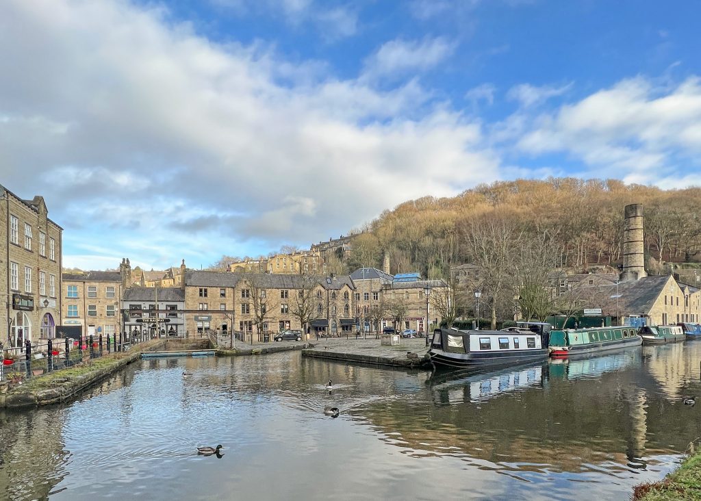 Hebden Bridge by Tim Green canal and town