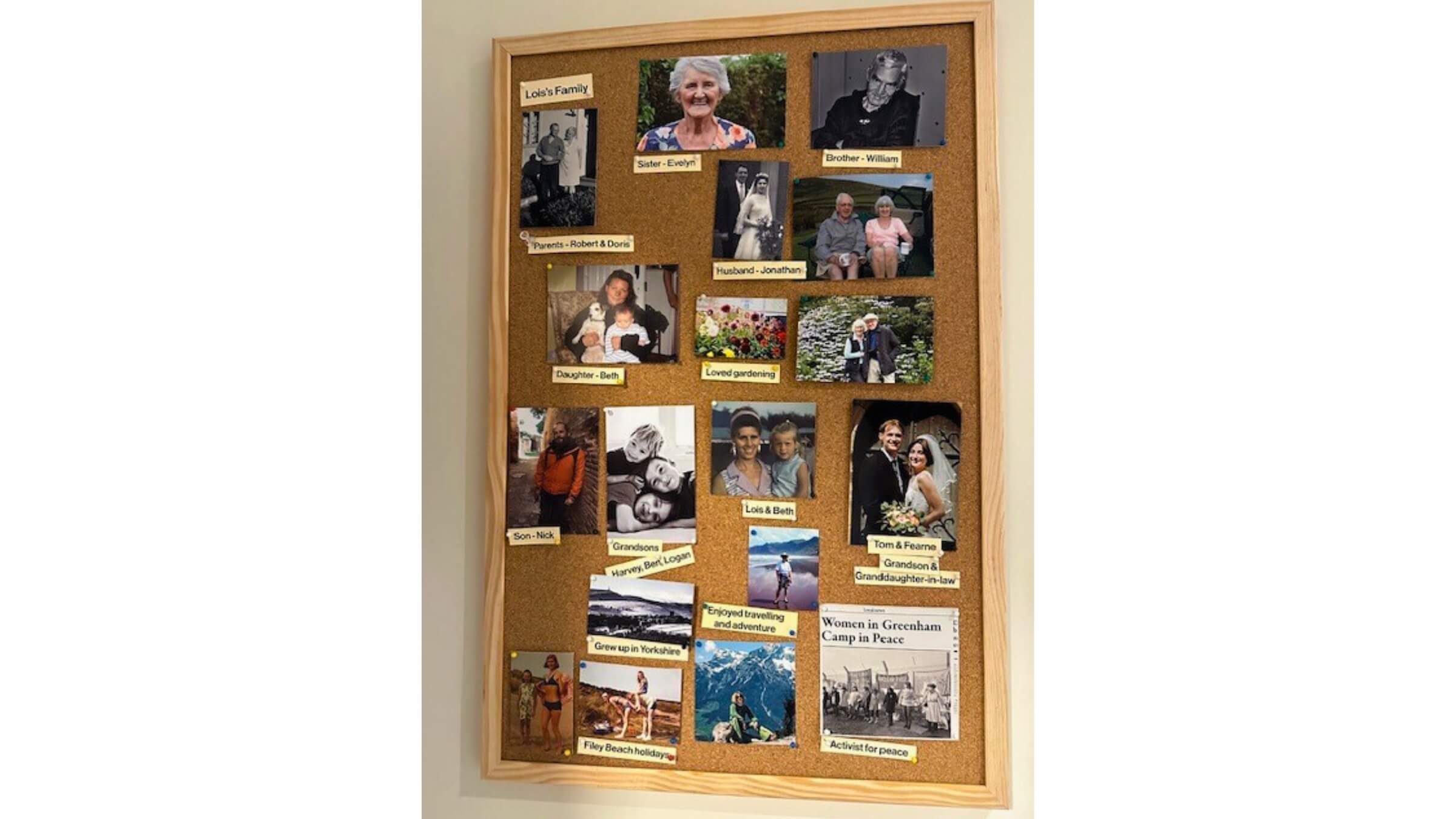dementia memory photo board for riot women film location holdsworth house halifax