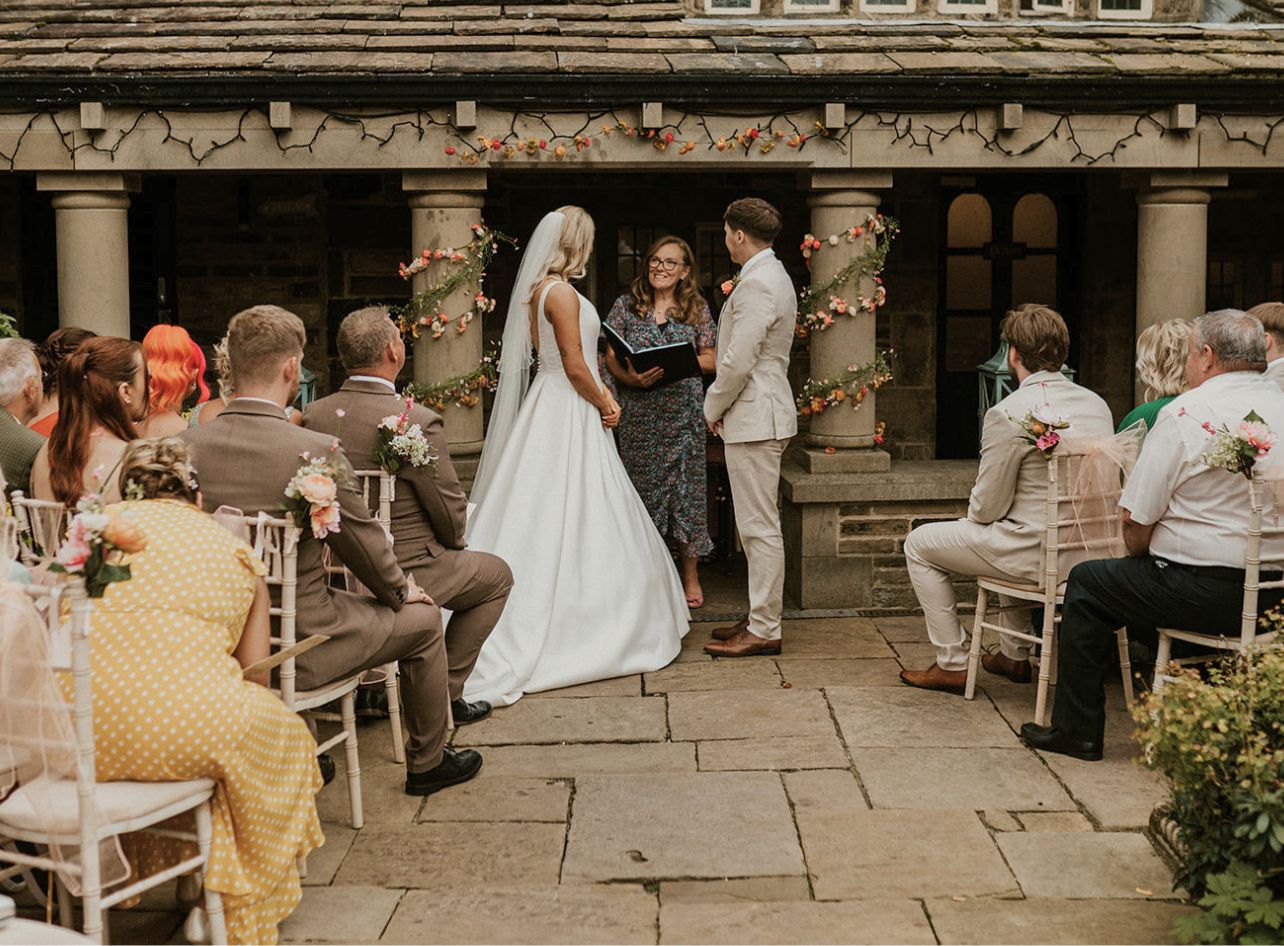 Outdoor ceremony in the courtyard