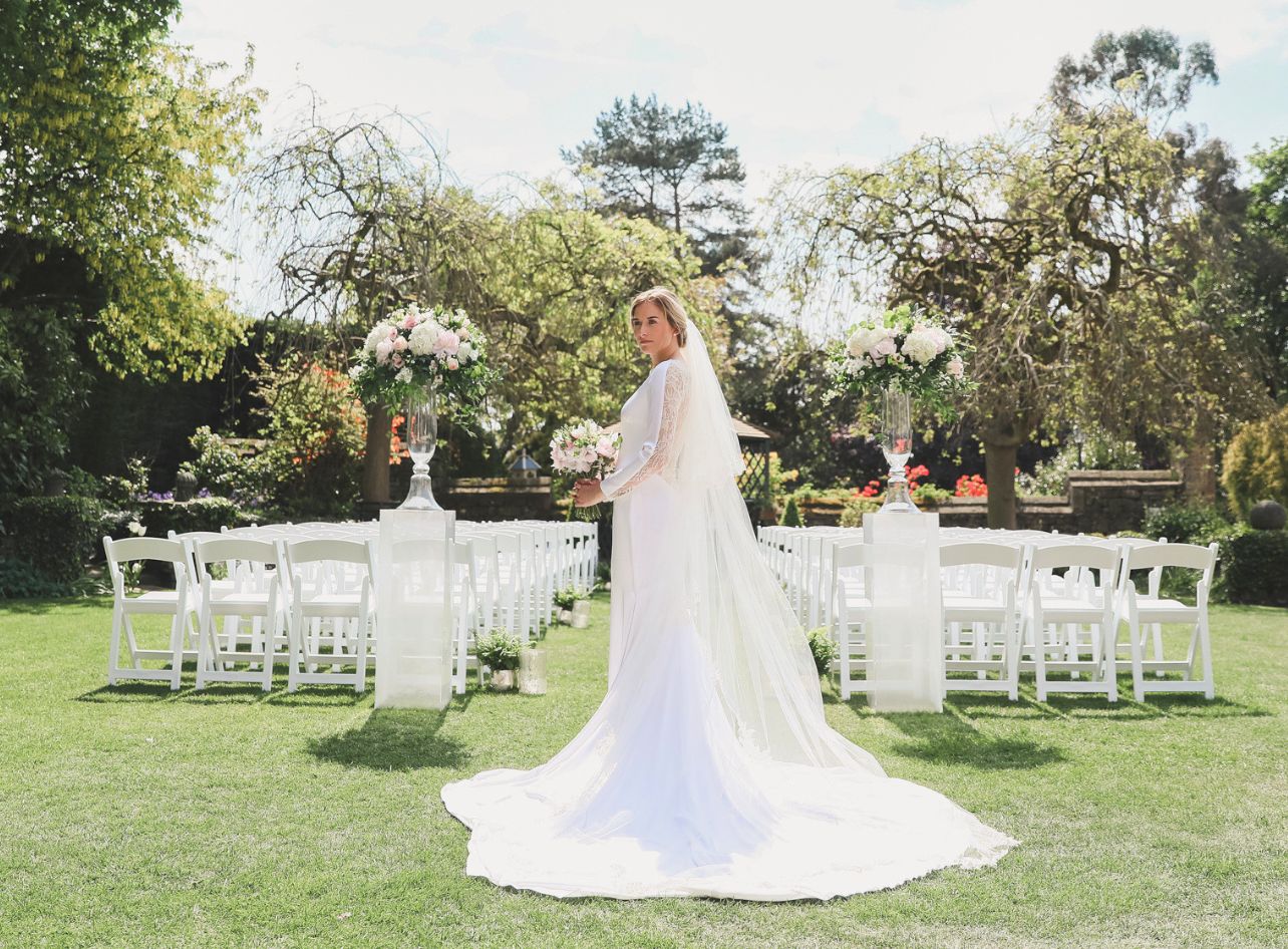 Garden wedding at Holdsworth House