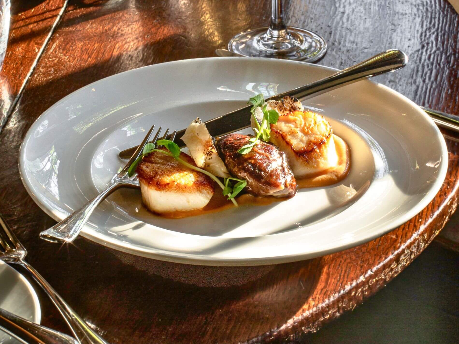 Scallops - Two AA Rosette dining at Holdsworth House