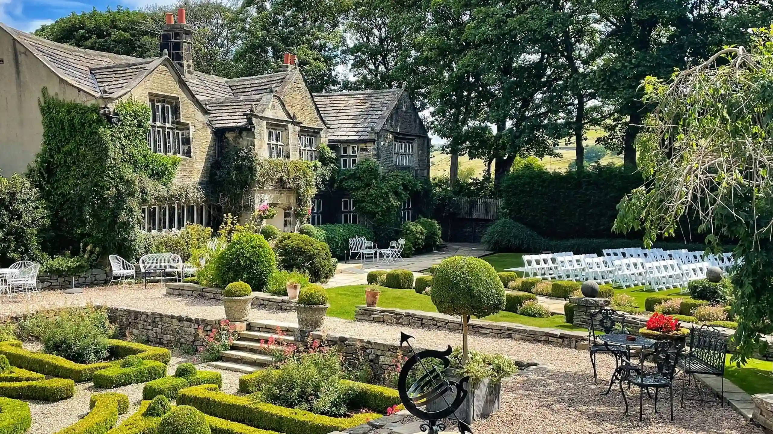 Holdsworth House gardens in West Yorkshire