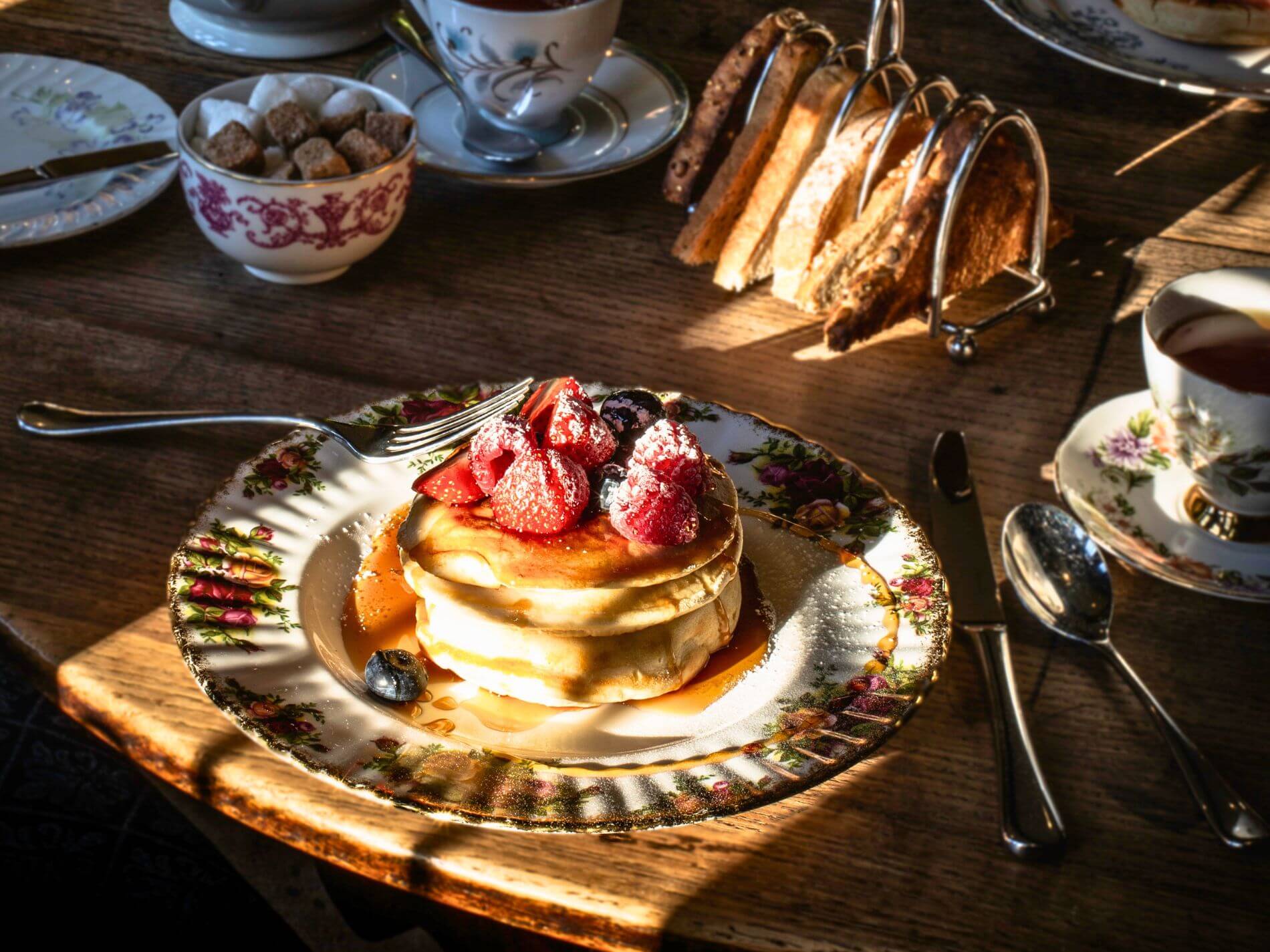 Morning-after breakfast pancakes
