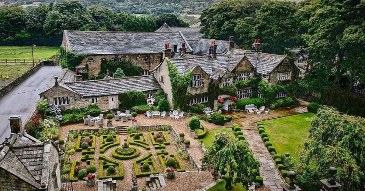 Aerial view of Holdsworth House estate