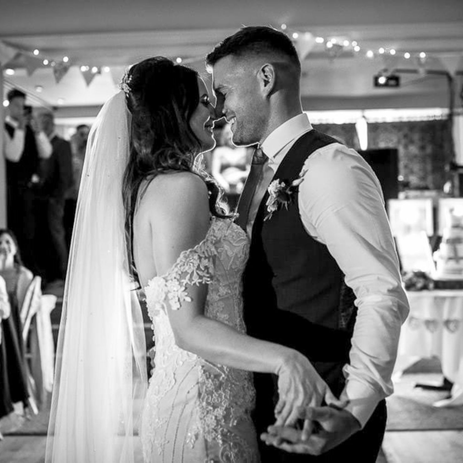 First kiss at the altar