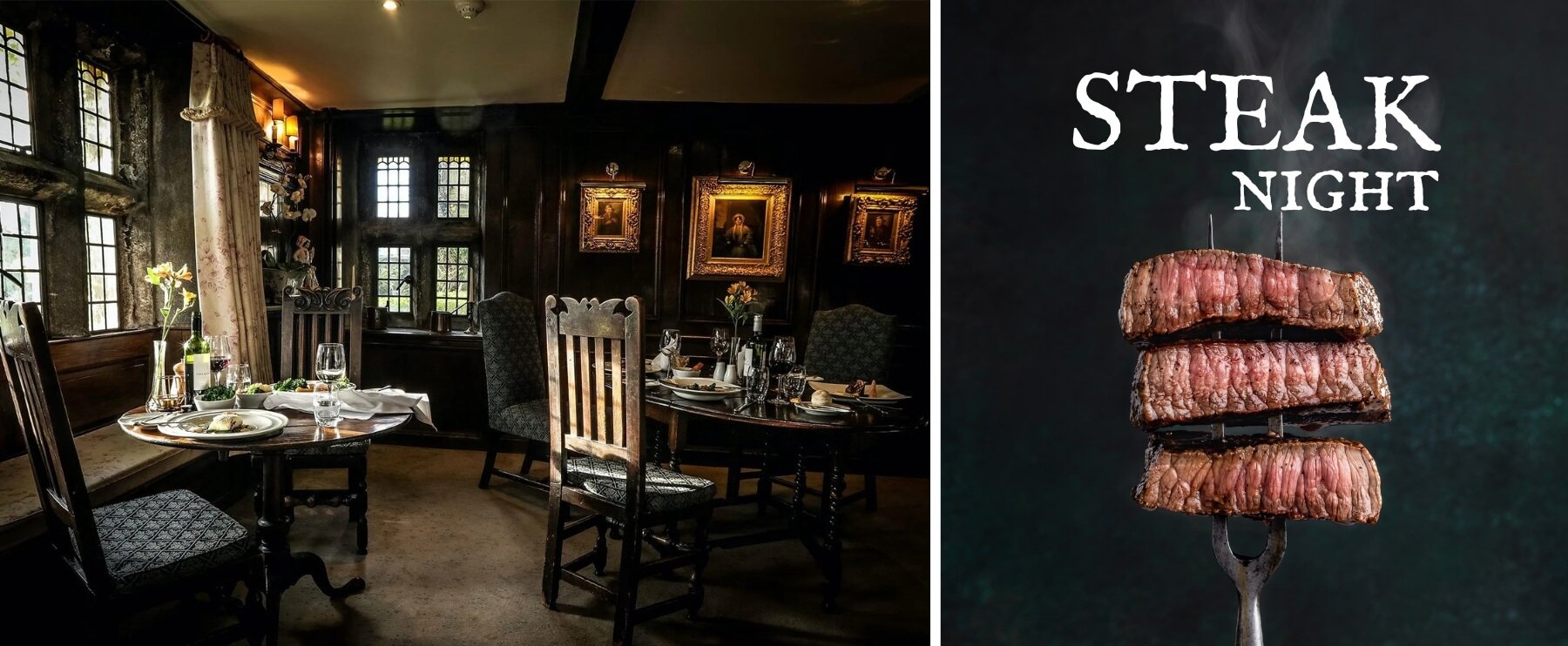 Steak night at Holdsworth House in Halifax