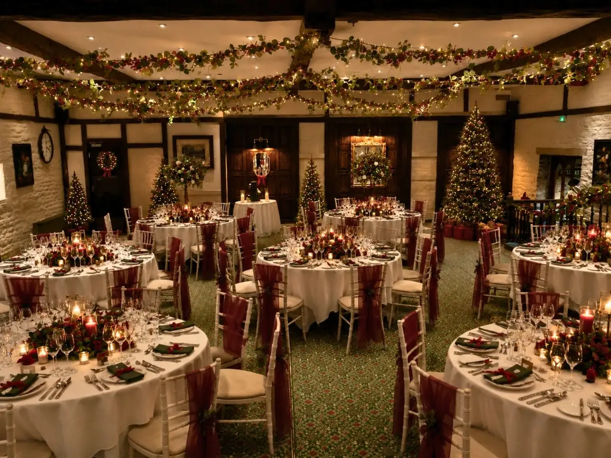 A Christmas party night in full swing at Holdsworth House