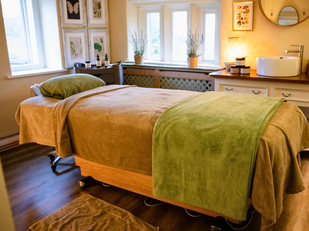 The Farmhouse Treatment Rooms at Holdsworth House in winter