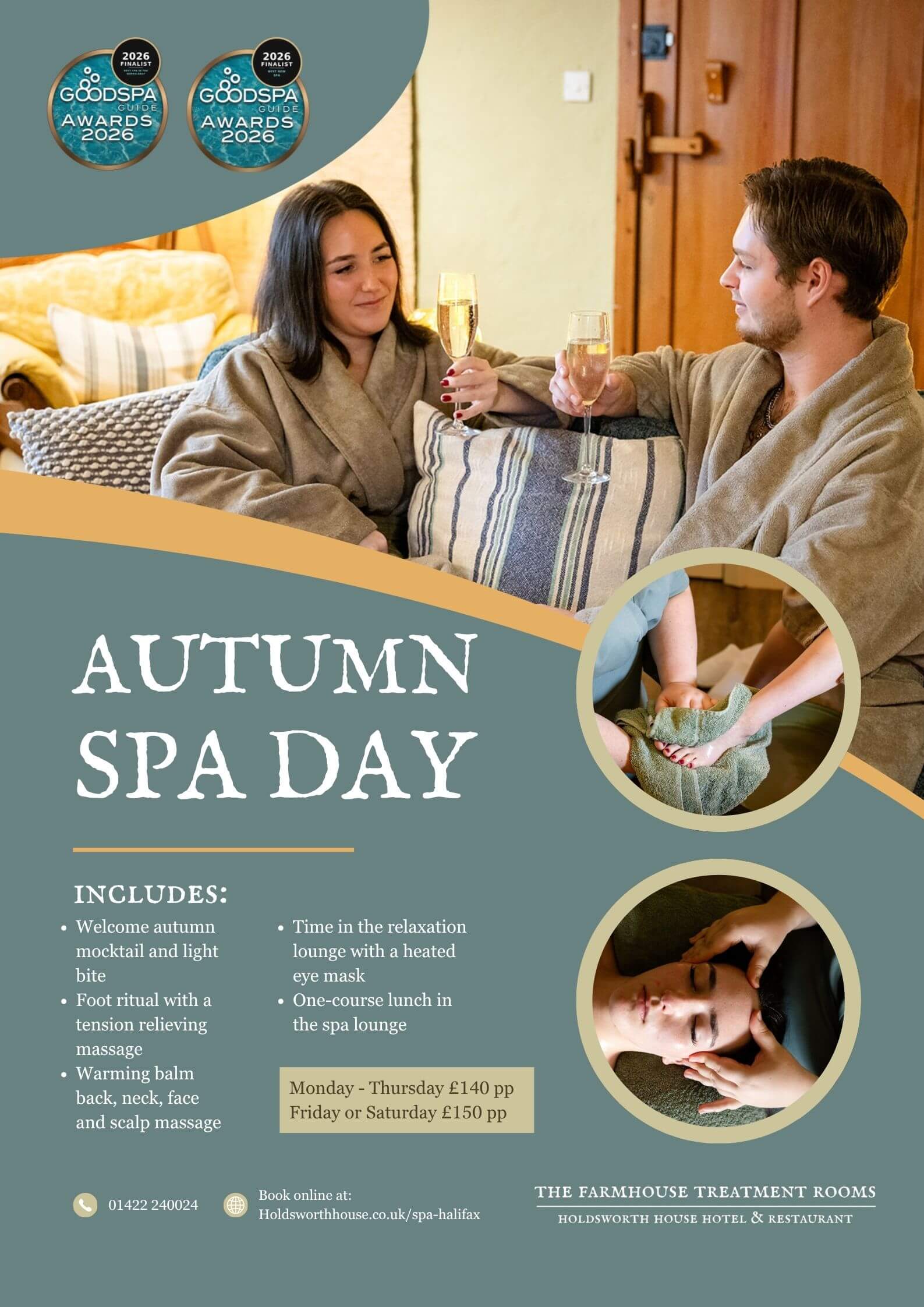 Autumn spa day at Holdsworth House Hotel in Halifax