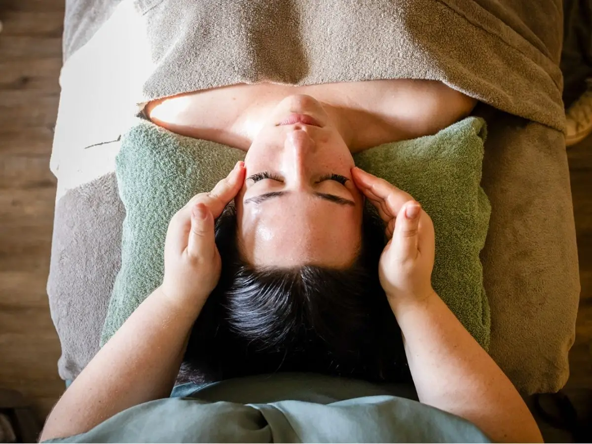 A head massage at The Farmhouse Treatment Rooms, Holdsworth House
