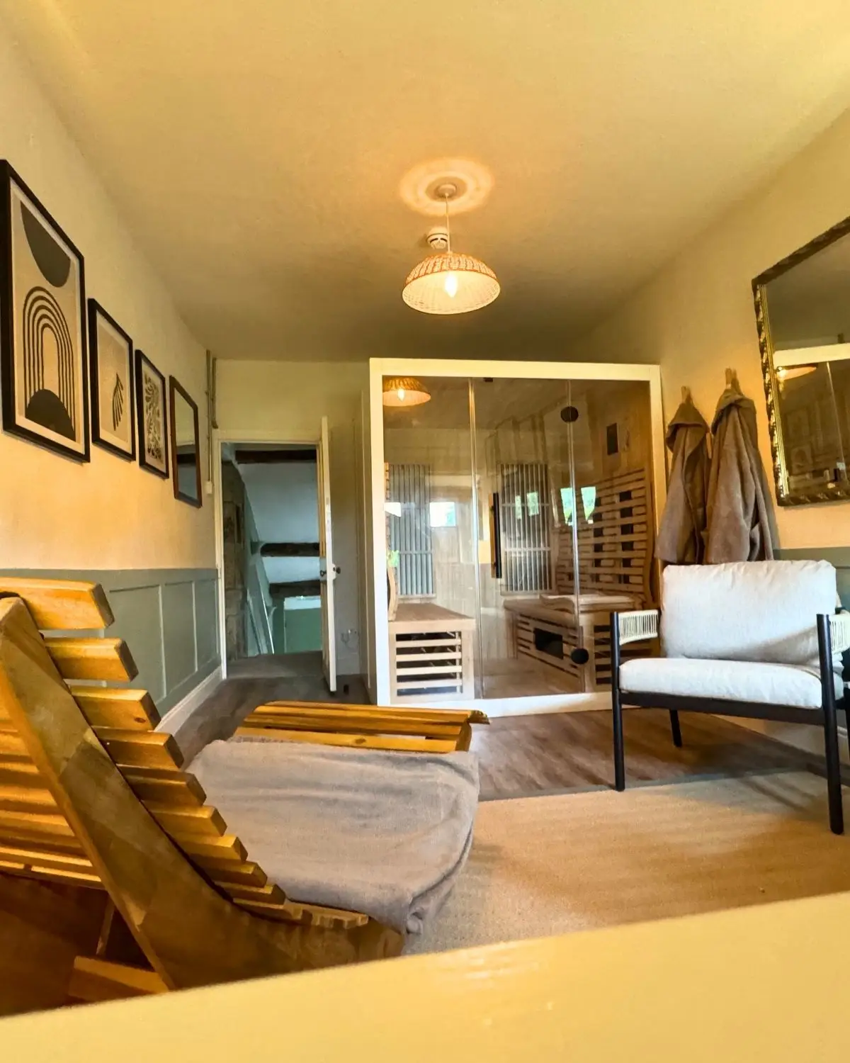 The infrared sauna suite at The Farmhouse