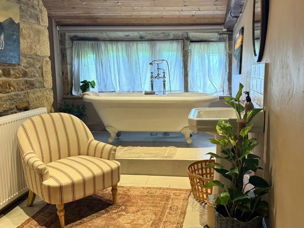 The Soak Room: a freestanding bath under the window