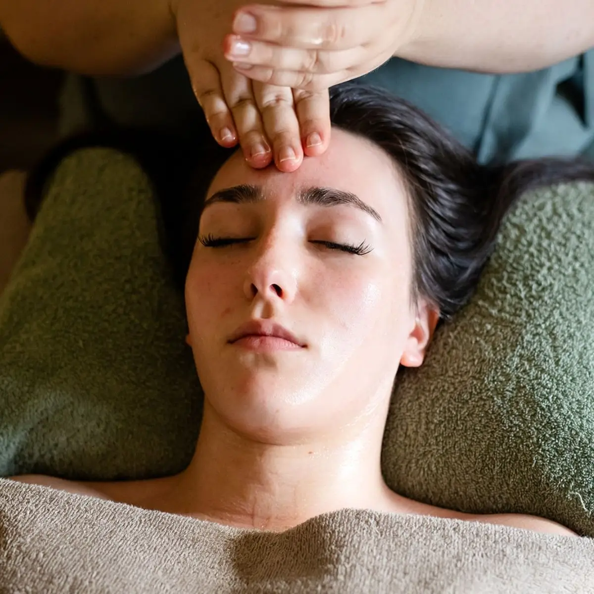 A head massage at The Farmhouse
