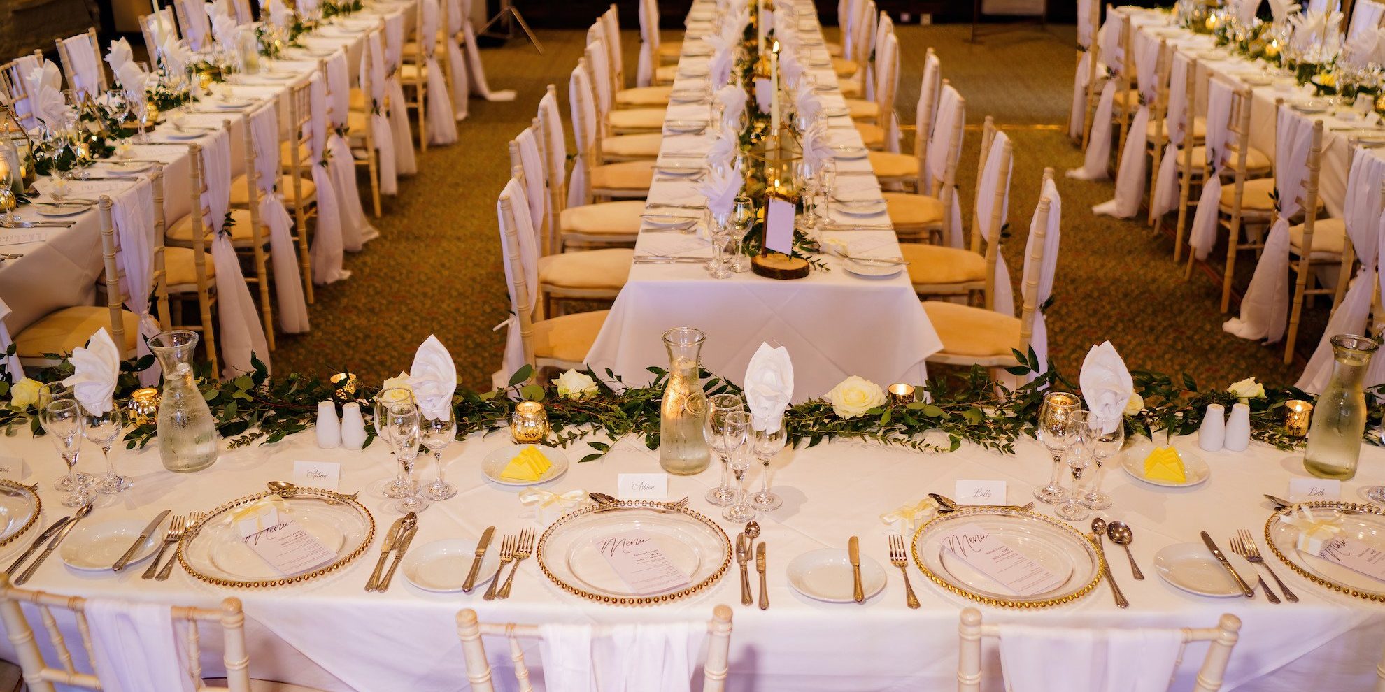 Billy&Ashton banqueting tables wedding holdsworth house
